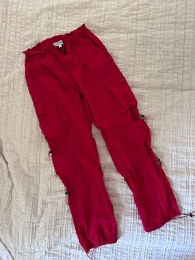Disclosure Women’s Red Cargo Jogger Pants in M